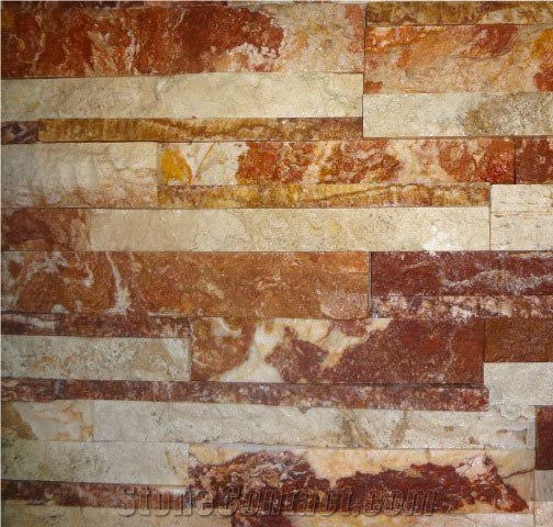 Light Beige with Dark Red Parts Antique Travertine