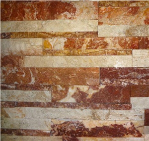 Light Beige with Dark Red Parts Antique Travertine