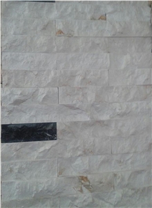 White with Black Parts Antique Travertine