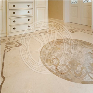 Emperador Light Marble, Crema Marfil Marble, Crema Royal Marble Floor Pattern