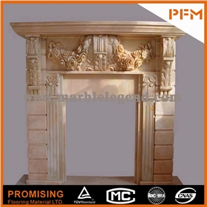 2015 New Design / Western / European Customized Figure / Creamo Bello Marble Beige Marble/ Hand Carving Sculptured Fireplace Mantel 2015 New Design / Western / European Customized Figure / Creamo Bello Marble Beige Marble/ Hand Carving Sculptured Fireplace Mantel