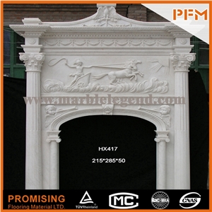 2015 New Design / Western / European Customized Figure / Hand Carving Sculptured Fireplace Mantel / Chinese High Quality Hunan Pure White Marble 2015 New Design / Western / European Customized Figure / Hand Carving Sculptured Fireplace Mantel / Chinese High Quality Hunan Pure White Marble