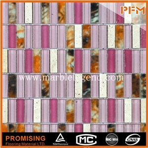 Beautiful Wall and Floor Diamond Mosaic, Gold Color Glass Mosaic Tile,Glass Mosaic Picture Pattern for Swimming Pool