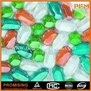 Beautiful Wall and Floor Diamond Mosaic, Gold Color Glass Mosaic Tile,Glass Mosaic Picture Pattern for Swimming Pool