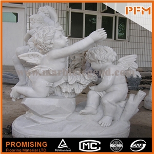 Chinese Hunan White Marble Sculptured Statue,European Customized Figure Human Hand Carving