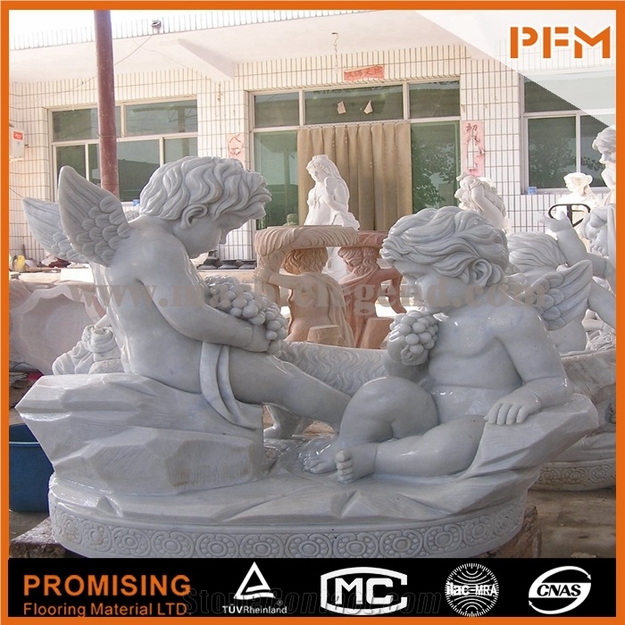 Chinese Hunan White Marble Sculptured Statue,European Customized Figure Human Hand Carving