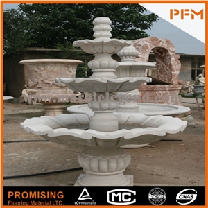 Chinese Pure White Marble Sculptured Fountain/Western/European Customized Figure