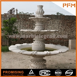 Chinese Pure White Marble Sculptured Fountain/Western/European Customized Figure