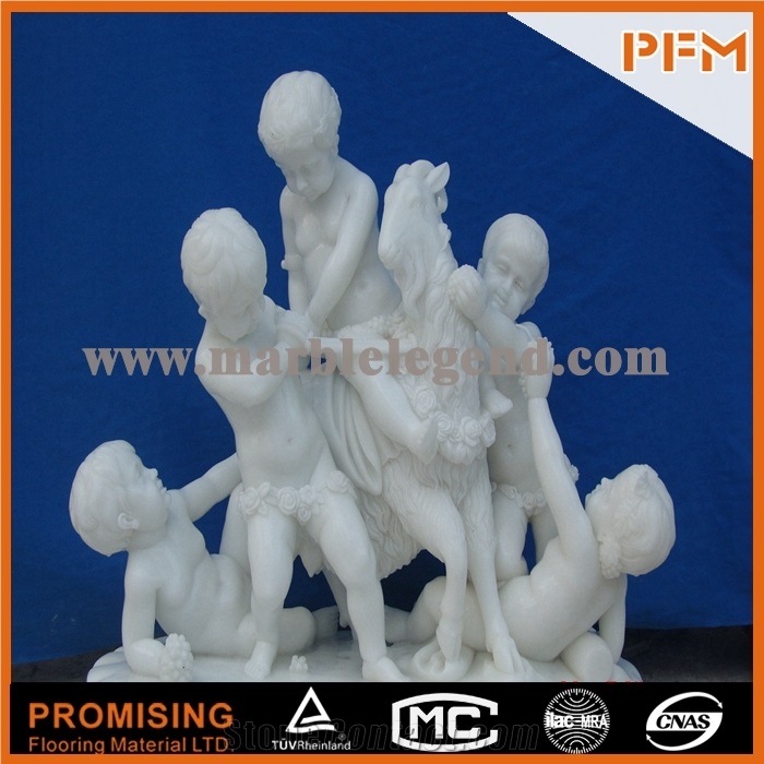 Chinese Pure White Marble Sculptured Statue /Western/European Customized Figure Human Hand Carving/For Outdoor/Garden