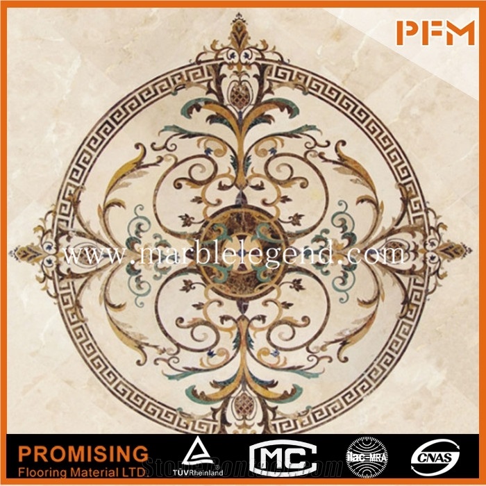 Dark Emperador/Crema Marfil/Honey Onyx/India Green/Lapis New Design Polished Marble Inlay Marble Medallion,Marble Pattern&Border