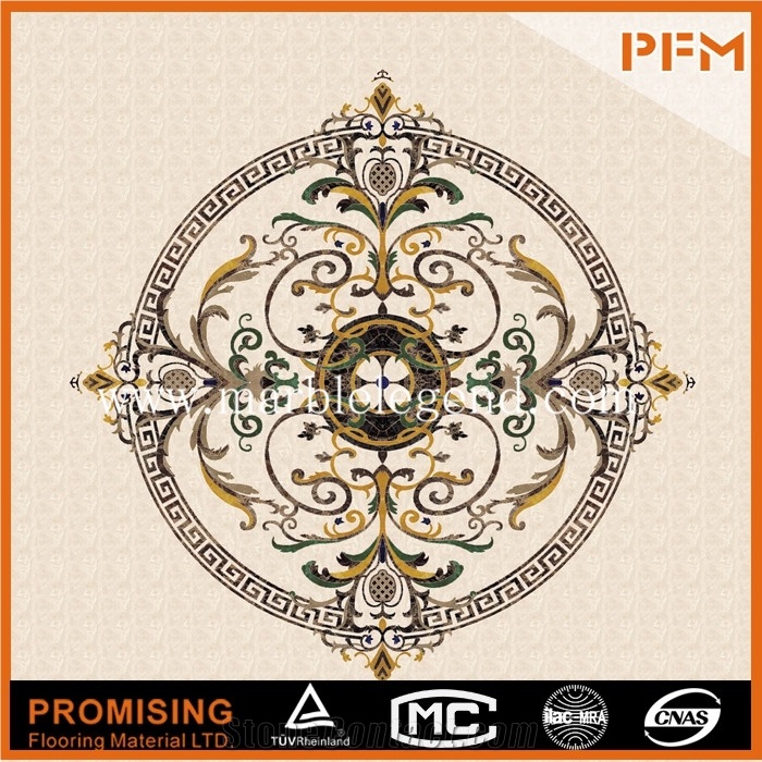 Dark Emperador/Crema Marfil/Honey Onyx/India Green/Lapis New Design Polished Marble Inlay Marble Medallion,Marble Pattern&Border