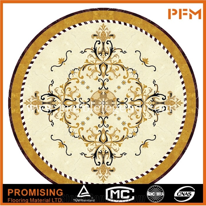 Dark Emperador/Crema Marfil/Honey Onyx/India Green/Lapis New Design Polished Marble Inlay Marble Medallion,Marble Pattern&Border