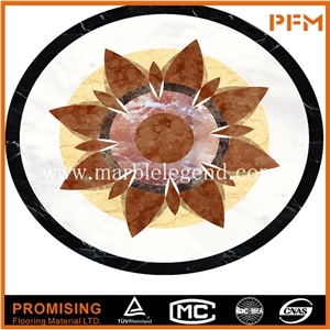 Dark Emperador/Golden Year/Onyx Green/India Green Polished Round Marble Inlay,Marble Pattern,Marble Water-Jet Medallion Fror Flooring