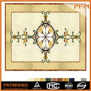 Dark Emperador/Golden Year/Onyx Green/India Green/Volakas Natural Marble Square New Style Polished Marble Waterject Medallion Marble Border Pattern