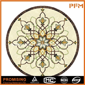 Dark Emperador/Golden Year/Rosso Verona/Crema Marfil/Honey Onyx Round Polished Customize Size Marble Medallion Cnc Cut Marble Pattern