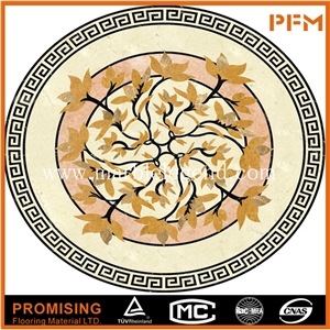 Dark Emperador/Golden Year/Rosso Verona/Crema Marfil/Honey Onyx Round Polished Customize Size Marble Medallion Cnc Cut Marble Pattern