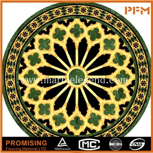 Dark Emperador/Golden Year/Rosso Verona/Crema Marfil/Honey Onyx Round Polished Customize Size Marble Medallion Cnc Cut Marble Pattern