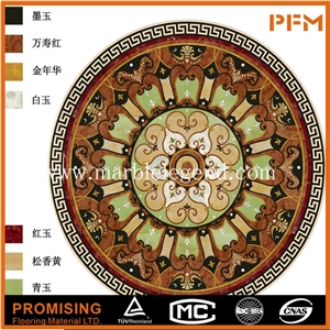 Dark Emperador/Golden Year/Rosso Verona/Onyx Green Big Round Carpet Medallion,Cnc Waterject Medallion for Hotel