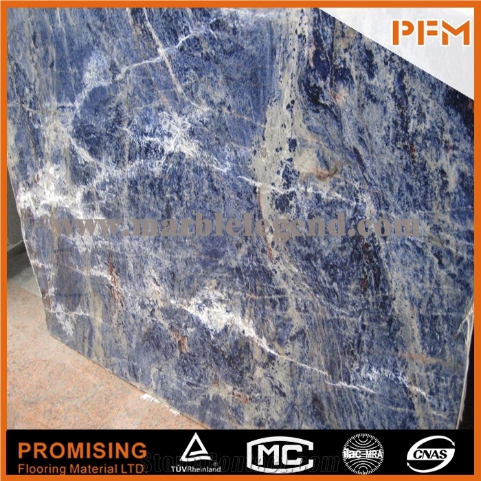 Elegant/Luxury/Backlit/Transparent Sodalite Blue Jasper Semiprecious Stone/Gemstone/Composited Slabs/Tiles/Wall Covering/Interior Decoration for Kitchen/Background/Counter Top/Wholesaler