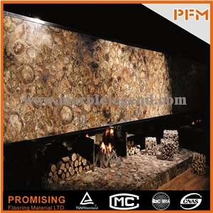 Elegant/Luxury/Petrified Wood Semiprecious Stone/Gemstone/Composited Slabs/Tiles/Wall Covering/Interior Decoration for Kitchen/Background/Counter Top/Wholesaler