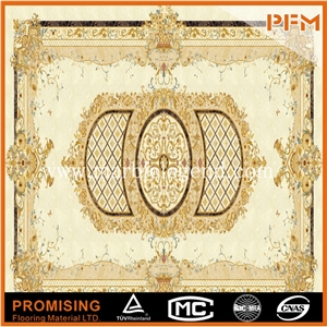 Golden Year/Rosso Verona/Crema Marfil/Dark Emperador/India Green/Onyx Green Marble Waterject Pattern &Flooring Customize Best Quality Marble Medallion