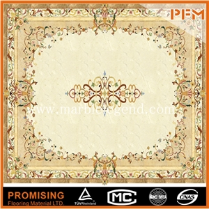 Golden Year/Rosso Verona/Crema Marfil/Dark Emperador/India Green/Onyx Green Marble Waterject Pattern &Flooring Customize Best Quality Marble Medallion