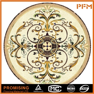Good Design Natural Marble Dark Emperador/Light Emperador/Golden Year/Crema Marfil/Onyx Green/India Green Flooring Waterject Medallion Good Design Natural Marble Dark Emperador/Light Emperador/Golden Year/Crema Marfil/Onyx Green/India Green Flooring Waterject Medallion