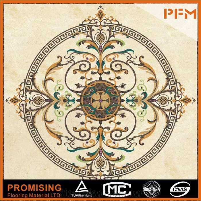 Good Design Natural Marble Dark Emperador/Light Emperador/Golden Year/Crema Marfil/Onyx Green/India Green Flooring Waterject Medallion