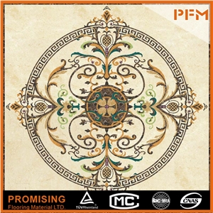 Good Design Natural Marble Dark Emperador/Light Emperador/Golden Year/Crema Marfil/Onyx Green/India Green Flooring Waterject Medallion