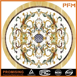 Honey Onyx/Ariston/Dark Emperador /Onyx Green Round Elegant New Design Big Carpet Marble Medallion