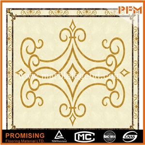 Hot Sale Golden Imperial Marble,Light Emperador,Crema Marfil Beige Marble Medallion Simple Marble Border Pattern