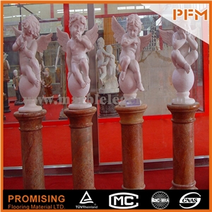Hunan White Marble Sculptured Statue,Western European Customized Figure Human Hand Carving for Outdoor Garden