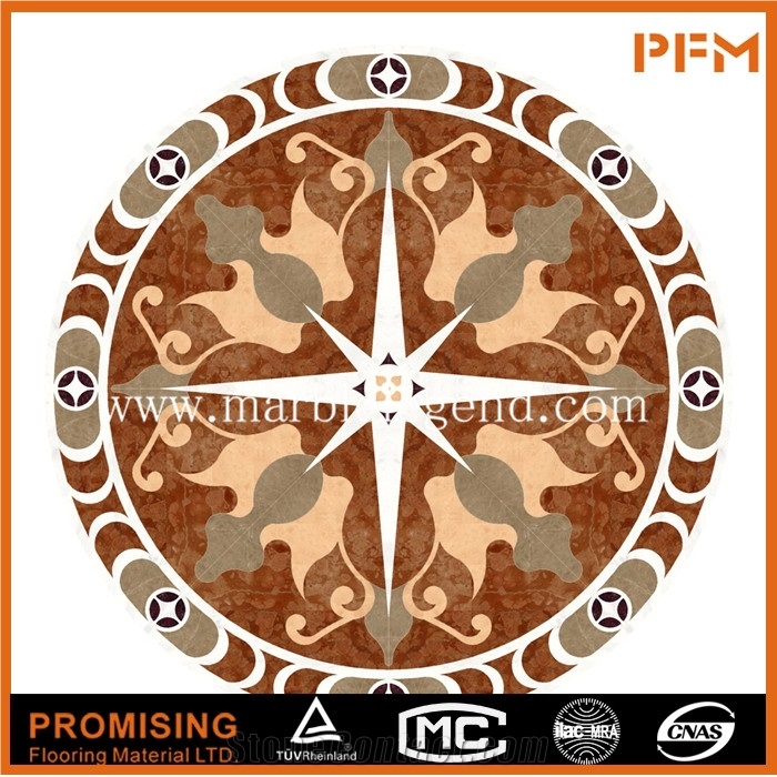 Light Emperador/Golden Year/Crema Marfil/Onyx Green Round Shape Beige Polished Customize Marble Inlay,Marble Medallion,Marble Patter for House