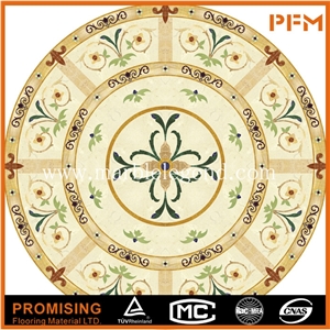 Light Emperador/Golden Year/Crema Marfil/Onyx Green Round Shape Beige Polished Customize Marble Inlay,Marble Medallion,Marble Patter for House