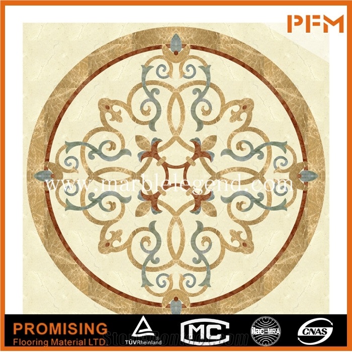 Light Emperador,Golden Year,India Green,Crema Marfil Beige Polished Round Shape Simple Pattern for Border,Marble Inlay Pattern,Marble Medallion