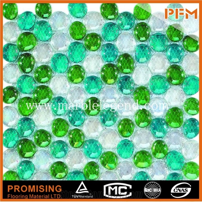 Luxuriours Mosaic, Resin Mix Glass Mosaic 8mm Thicness,Glass Mosaic for Swimming Pool Tile,Hand Painted Crystal Glass Mosaic 25x25x4mm