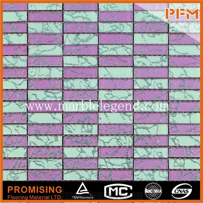Luxuriours Mosaic, Resin Mix Glass Mosaic 8mm Thicness,Glass Mosaic for Swimming Pool Tile,Hand Painted Crystal Glass Mosaic 25x25x4mm