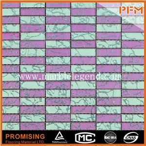 Luxuriours Mosaic, Resin Mix Glass Mosaic 8mm Thicness,Glass Mosaic for Swimming Pool Tile,Hand Painted Crystal Glass Mosaic 25x25x4mm