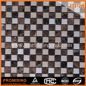 Natural Stone Brick Mosaic,Stone Mosaic Flower Pattern for Interior Wall Use,Typical Mosaic Design, 12x12 Inches