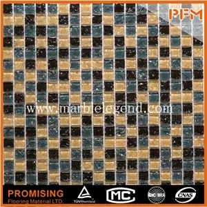 New Design Crystal Glass Mosaic Tile,Glass Mosaic for Swimming Pool ,Cheap Glass Mosaic Tile,Crystal Dark Brown Glass Mosaic Tile