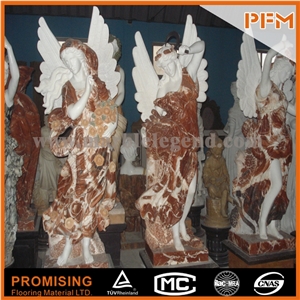 Red Jasper Marble Sculptured Statue,Western European Customized Figure Human Hand Carving