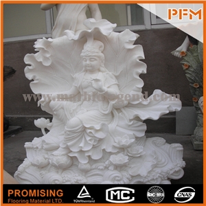 Religious Hunan White Marble Sculptured Statue Western European Customized Figure Human Hand Carving for Outdoor Garden