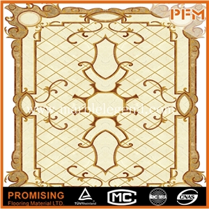 Sunny Yellow Marble,Light Emperador,India Green,Onyx Green Square Simple Flower Pattern Water Ject Medallion