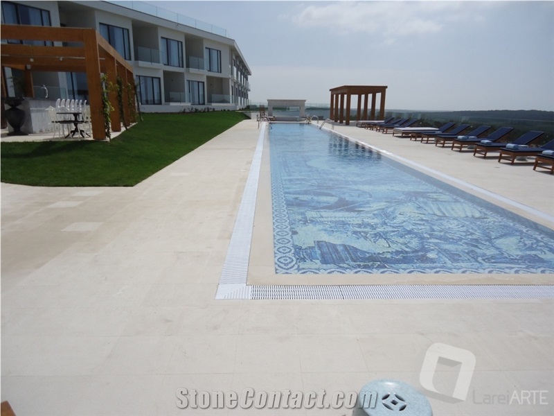 Ataija Cream Limestone Pool Teraces, Coping, Decks