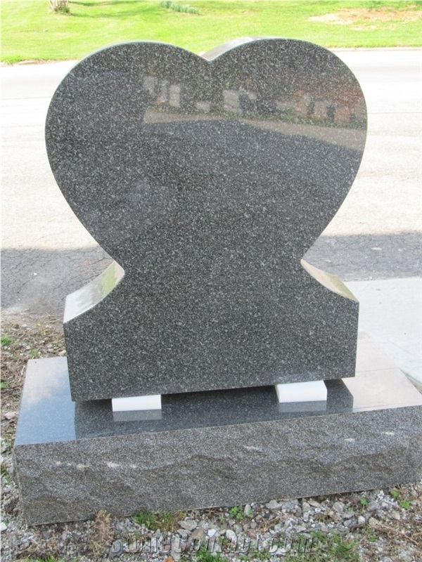 Double Upright Markers, Mount Airy White Granite Monument & Tombstone