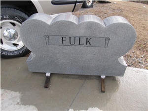 Double Upright Markers, Mount Airy White Granite Monument & Tombstone