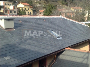 Ardesia Fontanabuona Black Slate Slabs