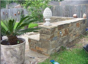 Pueblo Sandstone Retaining Dry Garden Wall