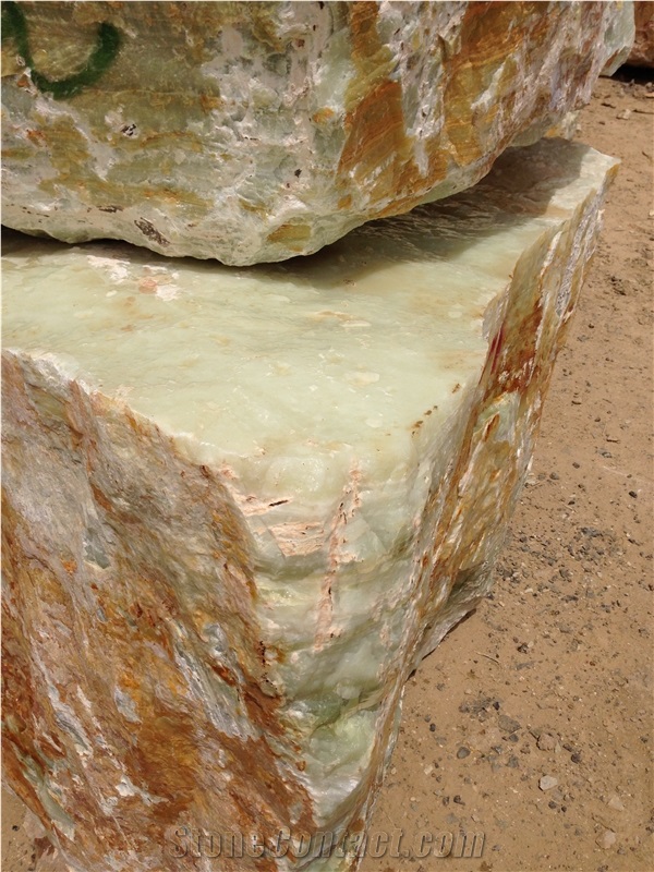 Afghan Green Onyx Block, Afghanistan Green Onyx