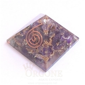 Amethyst Orgone Chakra Pyramid Orgonite-Orgone Energy Amethyst Pyramid Pyramid Meditation